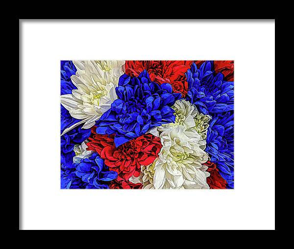 Flowers Framed Print featuring the photograph Grocery Flowers July by Georgette Grossman