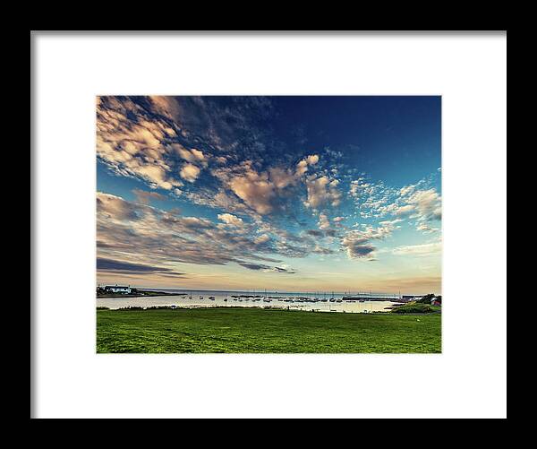 Andbc Framed Print featuring the photograph Groomsport Harbour Evening by Martyn Boyd