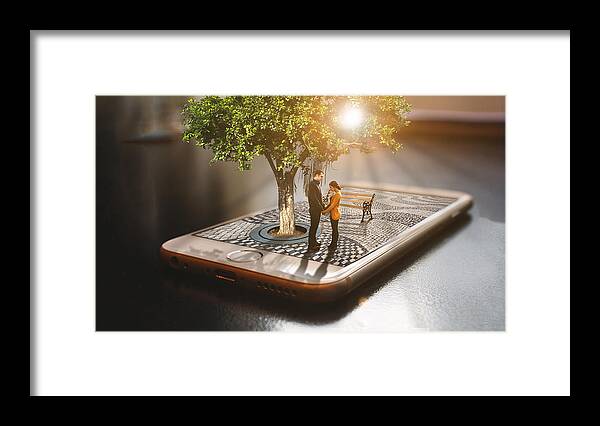  Framed Print featuring the digital art Grow Together by Jorge Figueiredo