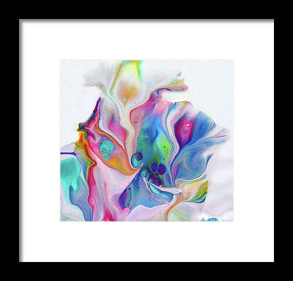 Colorful Abstract Framed Print featuring the painting Growing 1 by Deborah Erlandson