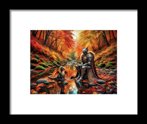 Autumn Framed Print featuring the photograph Guardian of the Autumn Realm by Bill and Linda Tiepelman