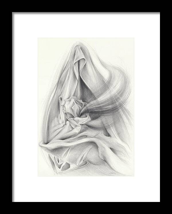 Information Framed Print featuring the drawing Guardians of truth 1 by Adriana Mueller