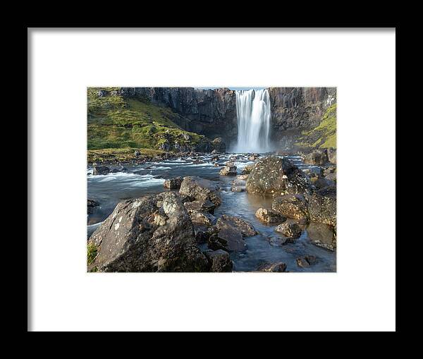 Landscape Framed Print featuring the photograph Gufufoss Iceland by Kristia Adams
