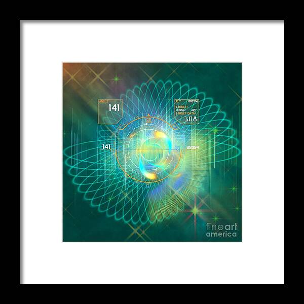 Abstract Framed Print featuring the digital art Guided By The Light - Abstract Artwork by Philip Preston