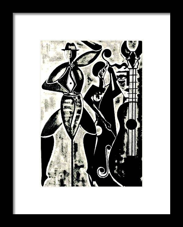 Jazz Framed Print featuring the digital art Guitar Toro by Bodo Vespaciano