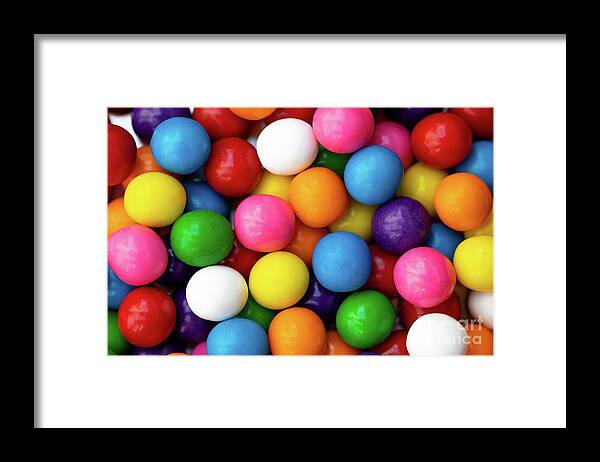 Gum Balls Framed Print featuring the photograph Gum Balls by Vivian Krug Cotton