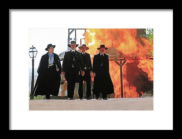 Wyatt Earp Framed Print featuring the photograph Gunfight At the O K Corral by Donna Kennedy
