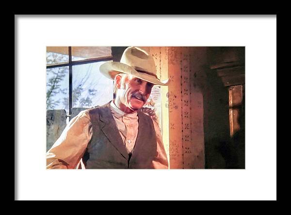 Lonesome Dove Framed Print featuring the photograph Gus at Clara's Ranch by Donna Kennedy