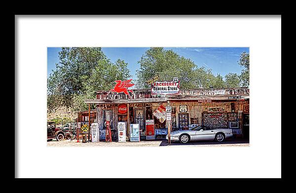Hackberry Framed Print featuring the photograph Hackberry General Store on Route 66, Arizona by Tatiana Travelways