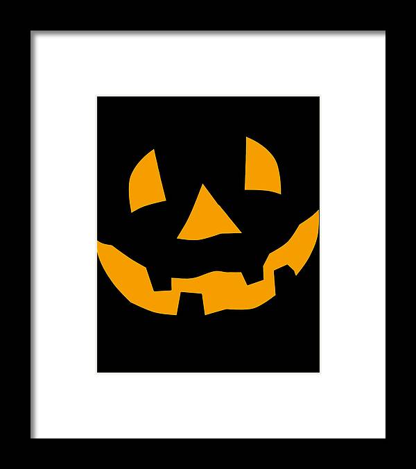 Funny Framed Print featuring the digital art Halloween Pumpkin by Flippin Sweet Gear