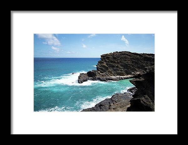 Hawaii Framed Print featuring the photograph Halona Blowhole by Jill Laudenslager