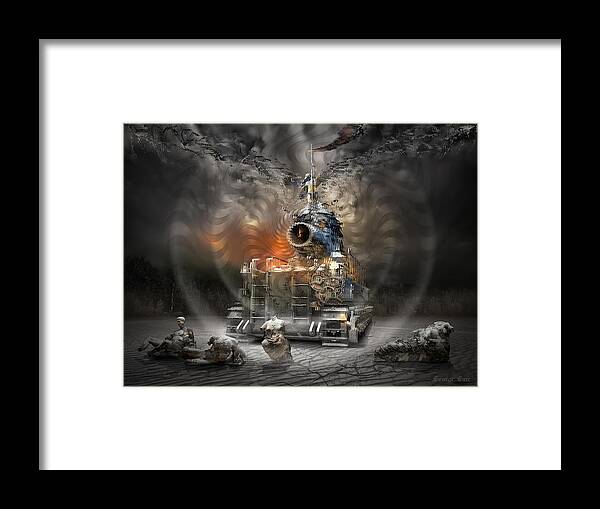 Angel Grim Reaper Framed Print featuring the digital art Hammer of God by George Grie