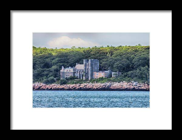 Gloucester Ma Framed Print featuring the photograph Hammond Castle from the Ocean near Gloucester Massachusetts by Jeff Folger