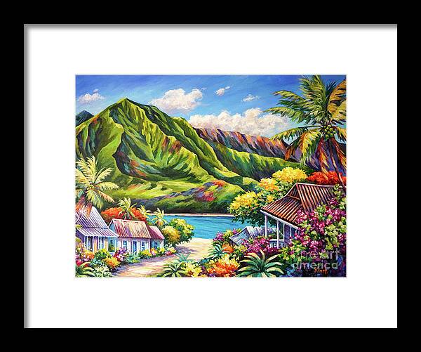 Kauai Framed Print featuring the painting Hanalei in Bloom 2021 by John Clark