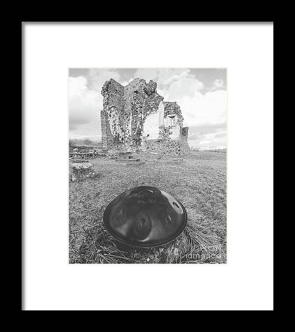 Ruin Framed Print featuring the photograph Handpan at ruins by Alexa Szlavics