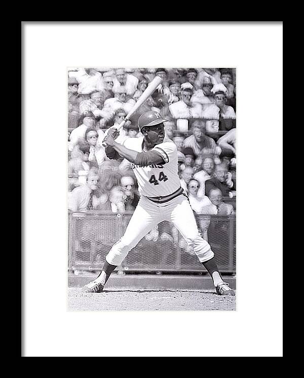 American League Baseball Framed Print featuring the photograph Hank Aaron by Ronald C. Modra/sports Imagery