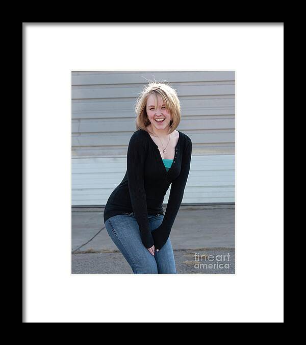 Casual Framed Print featuring the photograph Happy Blonde by Steven Krull