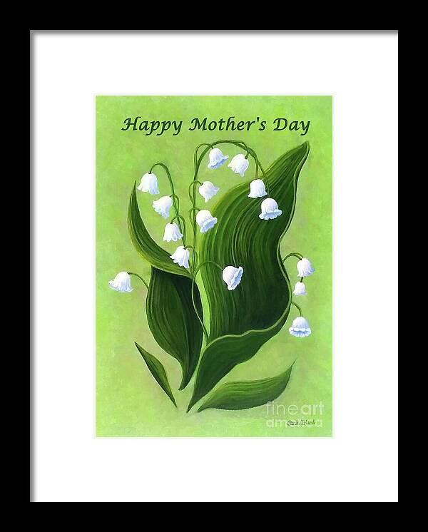 Happy Framed Print featuring the photograph Happy Mother's Day - Lily of the Valley by Sarah Irland