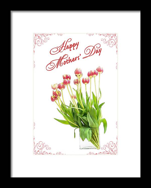 Flowers Framed Print featuring the mixed media Happy Mothers' Day by Moira Law