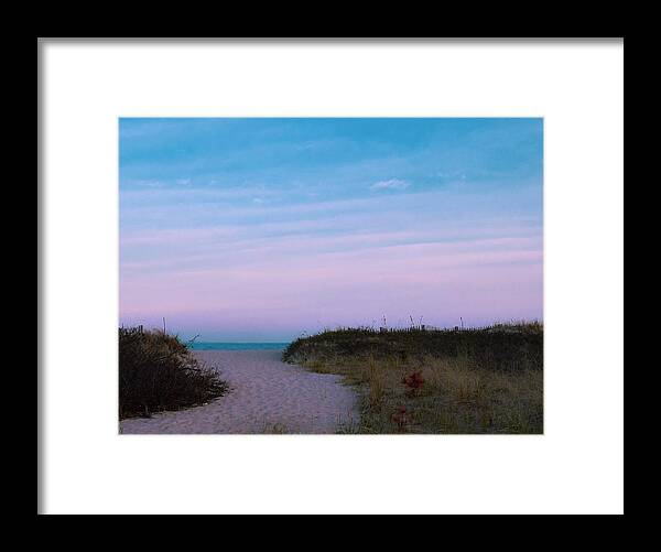 Beach Framed Print featuring the photograph Happy Path by Christina McGoran