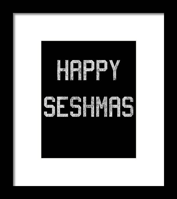 Christmas 2023 Framed Print featuring the digital art Happy Seshmas by Flippin Sweet Gear