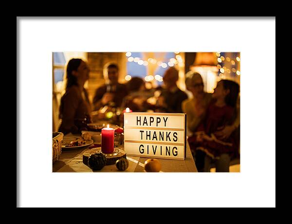 Event Framed Print featuring the photograph Happy Thanksgiving people! by Skynesher