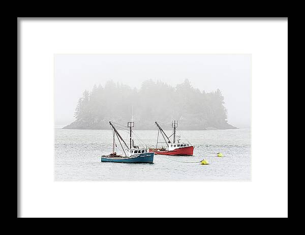 Lubec Framed Print featuring the photograph Harbor in the Mist by Rick Berk