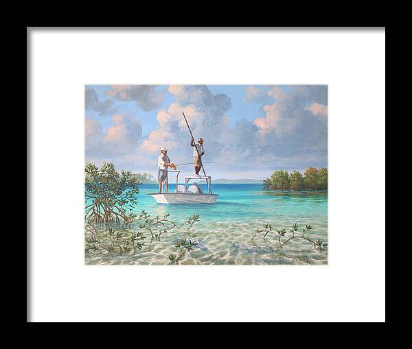 Bonefish Framed Print featuring the painting Harbor Island by Guy Crittenden