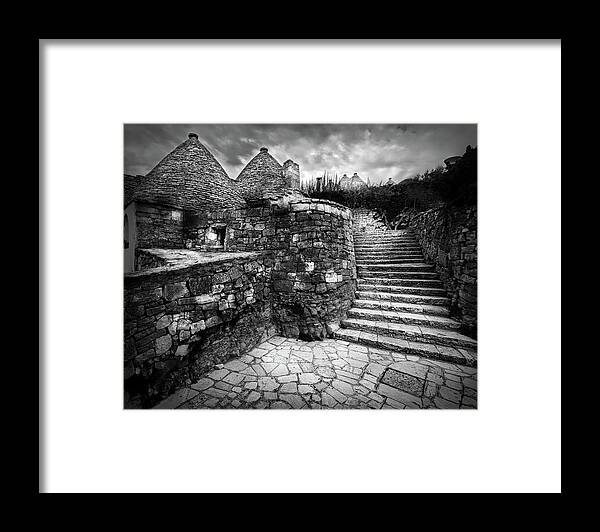 Alberobello Framed Print featuring the photograph Hard Steps by Bill Chizek