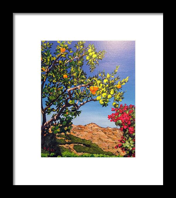 Harmony Framed Print featuring the painting Harmonious living by Ray Khalife