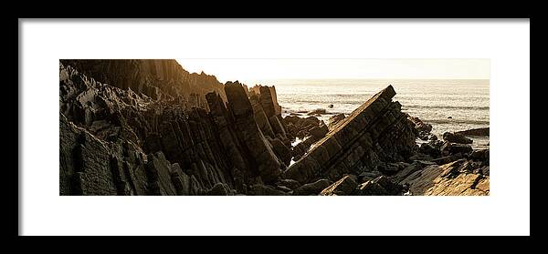 Coast Framed Print featuring the photograph Hartland Quay North Devon south west coast path by Sonny Ryse