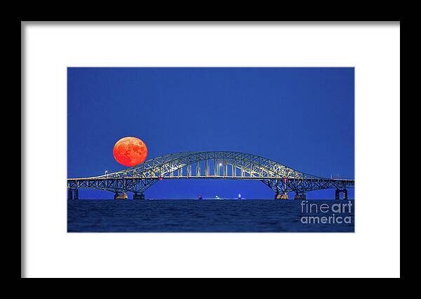 Moon Framed Print featuring the photograph Harvest Moonrise by Sean Mills