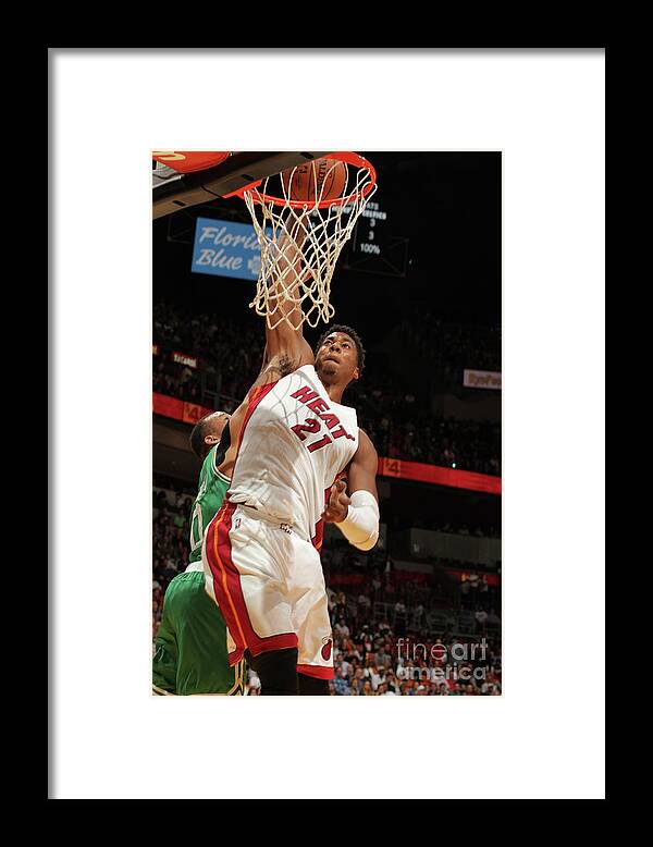 Nba Pro Basketball Framed Print featuring the photograph Hassan Whiteside by Oscar Baldizon