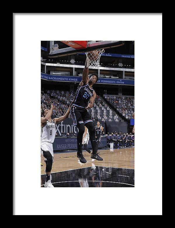 Hassan Whiteside Framed Print featuring the photograph Hassan Whiteside by Rocky Widner