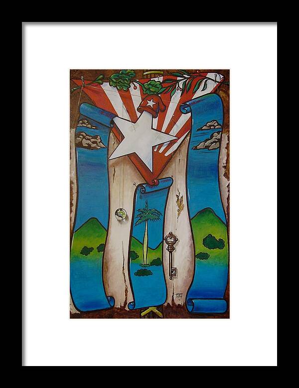 Cuba Framed Print featuring the painting Hasta Cuando? by Roger Calle