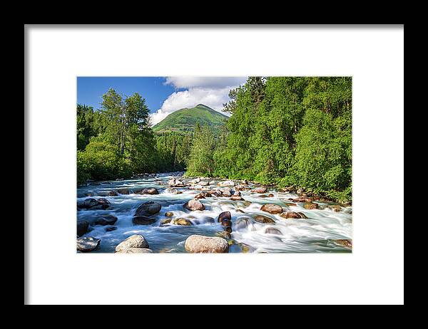   Alaska Framed Print featuring the photograph Little Susitna's Flow The Pulse of Hatcher Pass by Kyle Lavey
