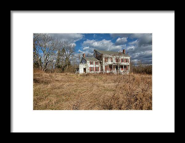Haunted Framed Print featuring the photograph Haunted Farm House by David Letts