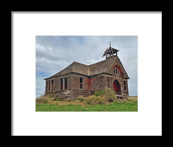 School Framed Print featuring the photograph Haunted Govan Schoolhouse 1906 by Jerry Abbott