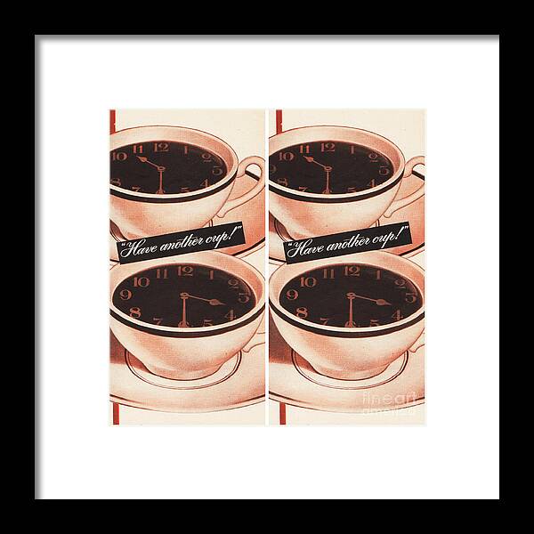 Coffee Framed Print featuring the mixed media Have another Cup of Coffee by Sally Edelstein