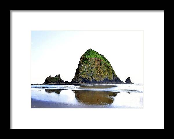 Haystack Rock Framed Print featuring the photograph Haystack Rock - Northeast Face by Scott Cameron