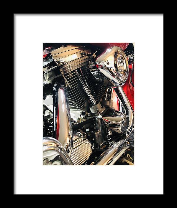 Harley Davidson Electra Glide Flhs St Augustine Florida Framed Print featuring the photograph HD Machinery by John Anderson