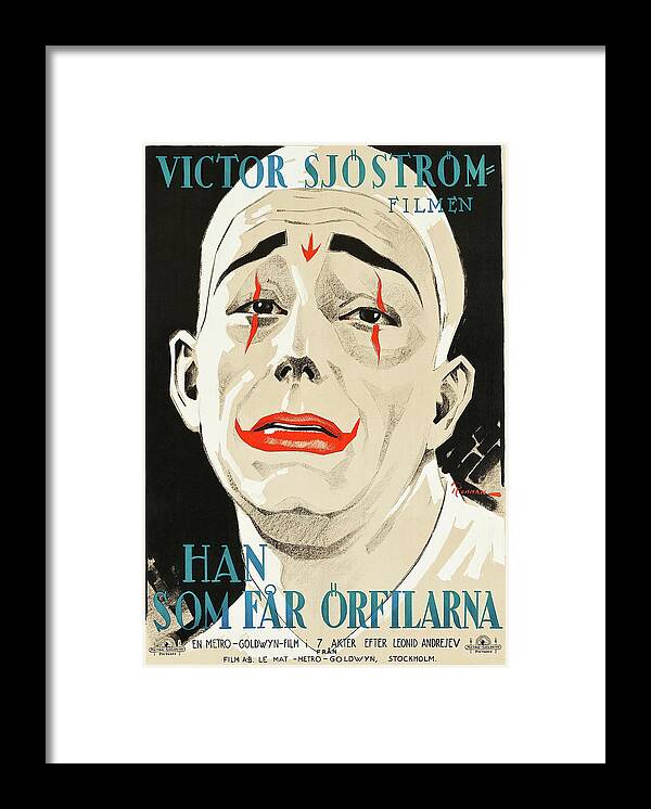 Rohman Framed Print featuring the mixed media ''He Who Gets Slapped'', 1924 - art by Eric Rohman by Movie World Posters