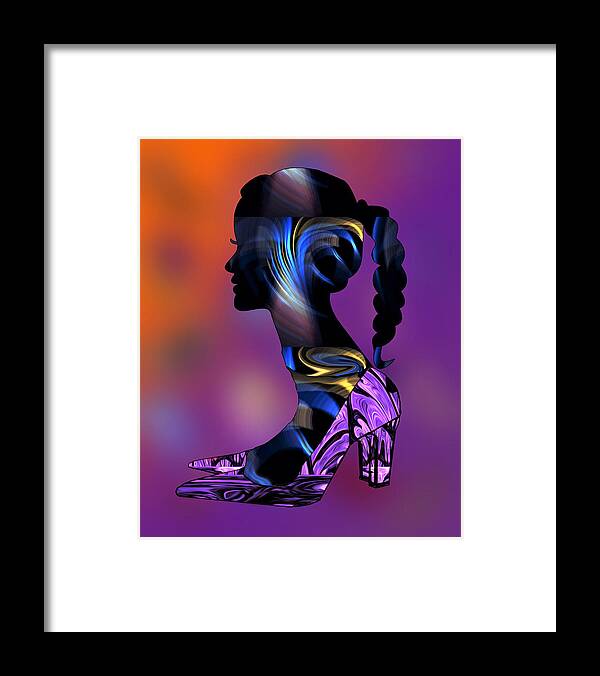 Abstract Framed Print featuring the digital art Head Over Heels - No.1 by Ronald Mills