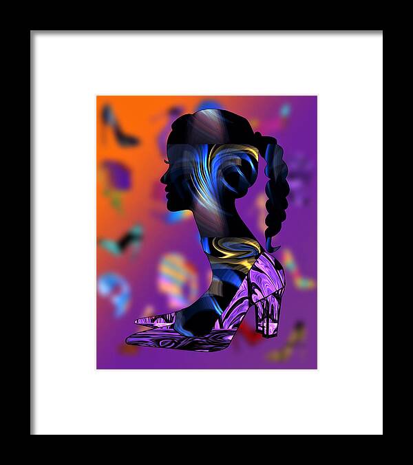 Abstract Framed Print featuring the digital art Head Over Heels - No.3 by Ronald Mills