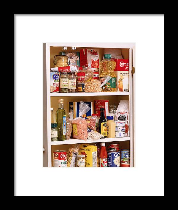Italian Food Framed Print featuring the photograph Health food in a pantry by Brian Hagiwara