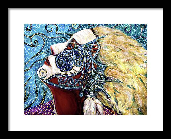  Framed Print featuring the mixed media Hear No Evil by Cora Marshall