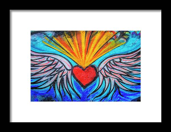 Tom Singleton Photography Framed Print featuring the photograph Heart And Feathers by Tom Singleton