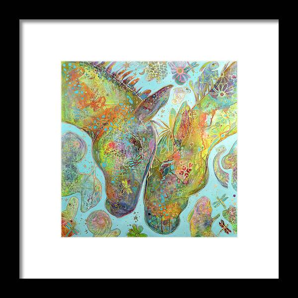 Intuitive Painting Framed Print featuring the painting Heart and Soul by Brenda Peo