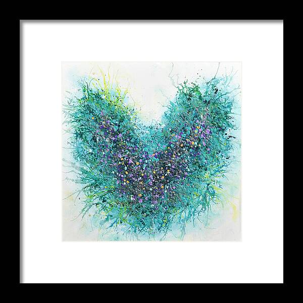 Heart Framed Print featuring the painting Heart awakening by Amanda Dagg
