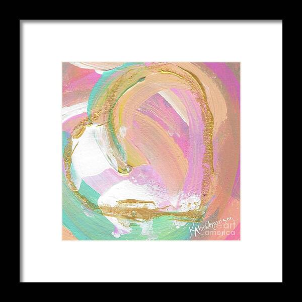 Heart Framed Print featuring the painting Heart Echo Love 2021 #3 by Kristen Abrahamson
